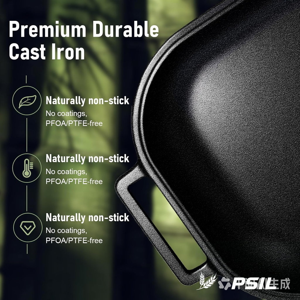 Cast Iron Bread Pan with Lid, 9.5QT Heavy Duty Pre-Seasoned Cast Iron Bread Pan for Homemade Breadmaking, Cloche Inverted Dutch Oven Set for Baking, 15 LBS Heavy Duty, Non-stick