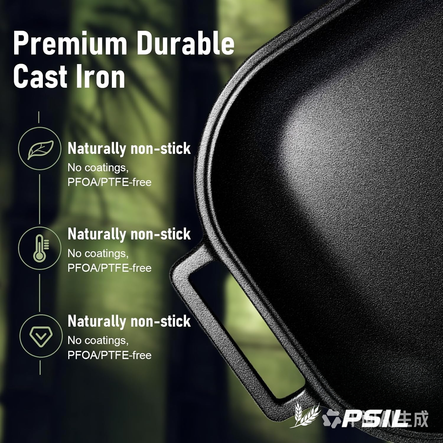 Cast Iron Bread Pan with Lid, 9.5QT Heavy Duty Pre-Seasoned Cast Iron Bread Pan for Homemade Breadmaking, Cloche Inverted Dutch Oven Set for Baking, 15 LBS Heavy Duty, Non-stick