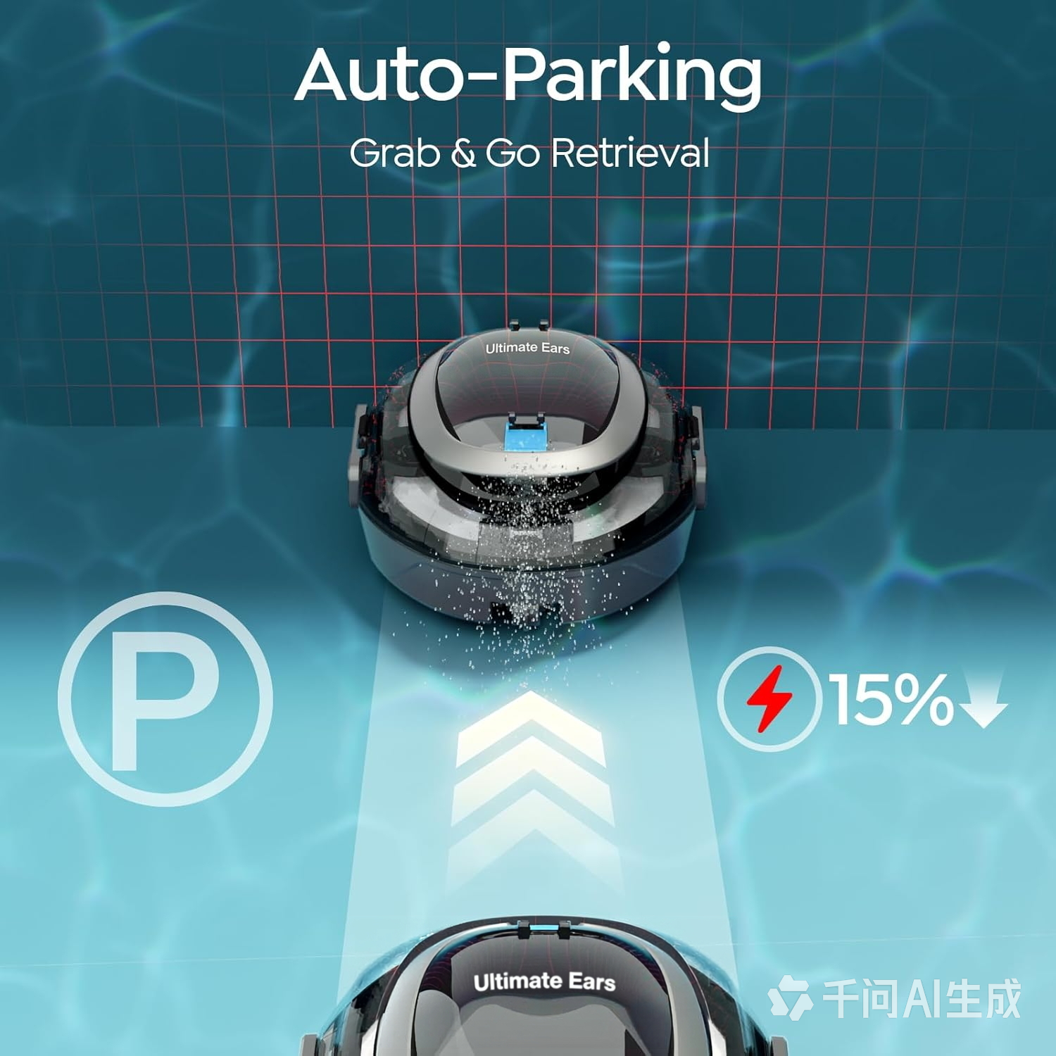 Ultimate Ears S2 Cordless Robotic Pool Cleaner Dark Gray