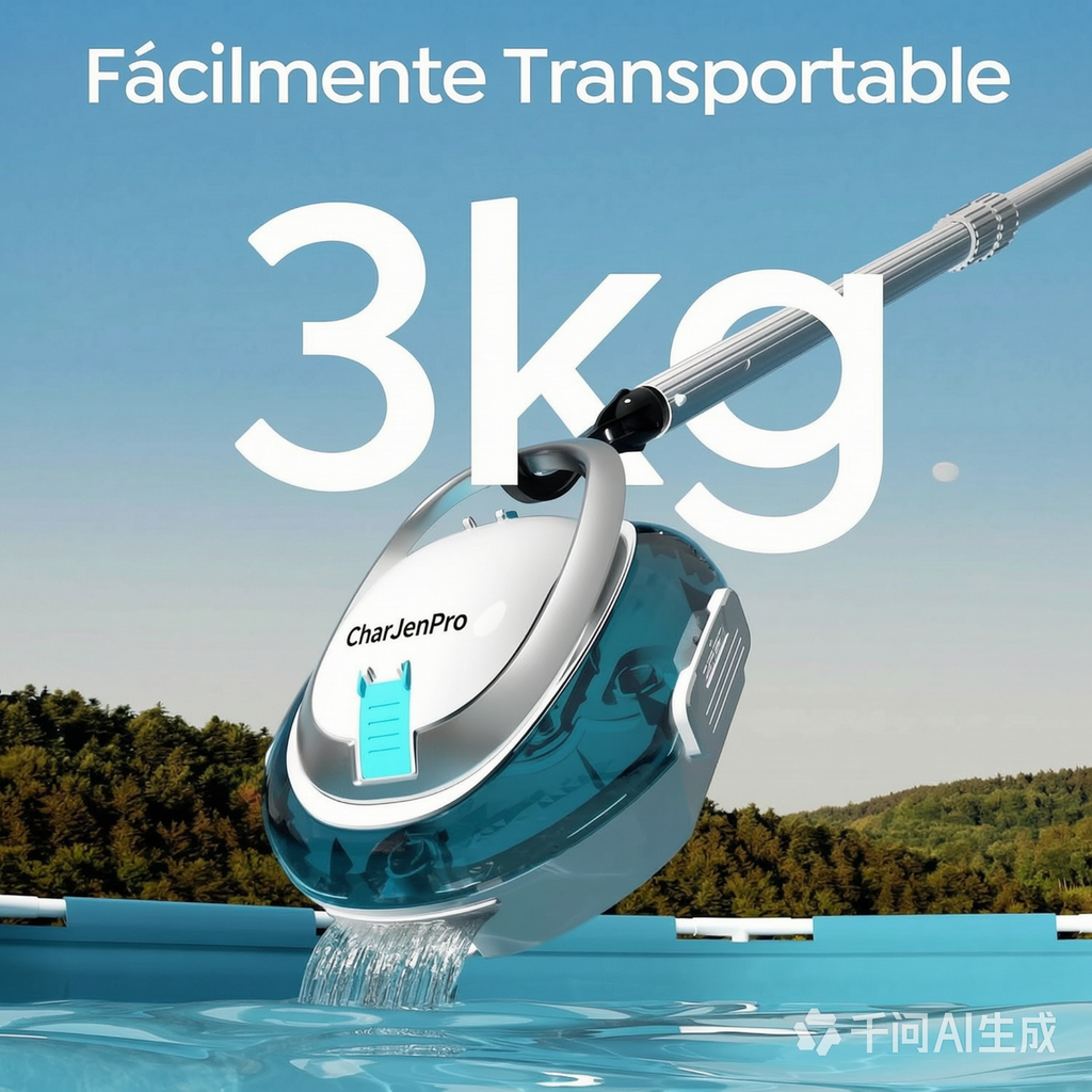 CharJenPro S2 Robot Piscina,Doble Filtración,Robot Limpiafondos Piscina Sin Cable,Doble Motor,90 Minutos de Limpieza,Carga en 2.5h