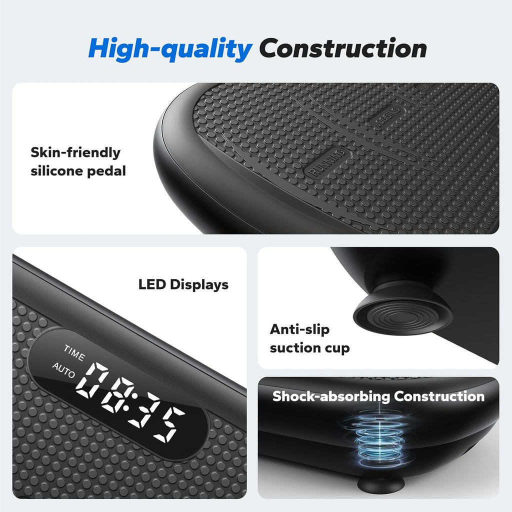 Ultimate Ears Vibration Plate Exercise Machine, Vibration Plate 440 Lbs Capacity, Bluetooth and Silicone Pedal, Stimulate Deep Fat, Vibration Plate for Lymphatic Drainage, Vibrating for Weight Loss
