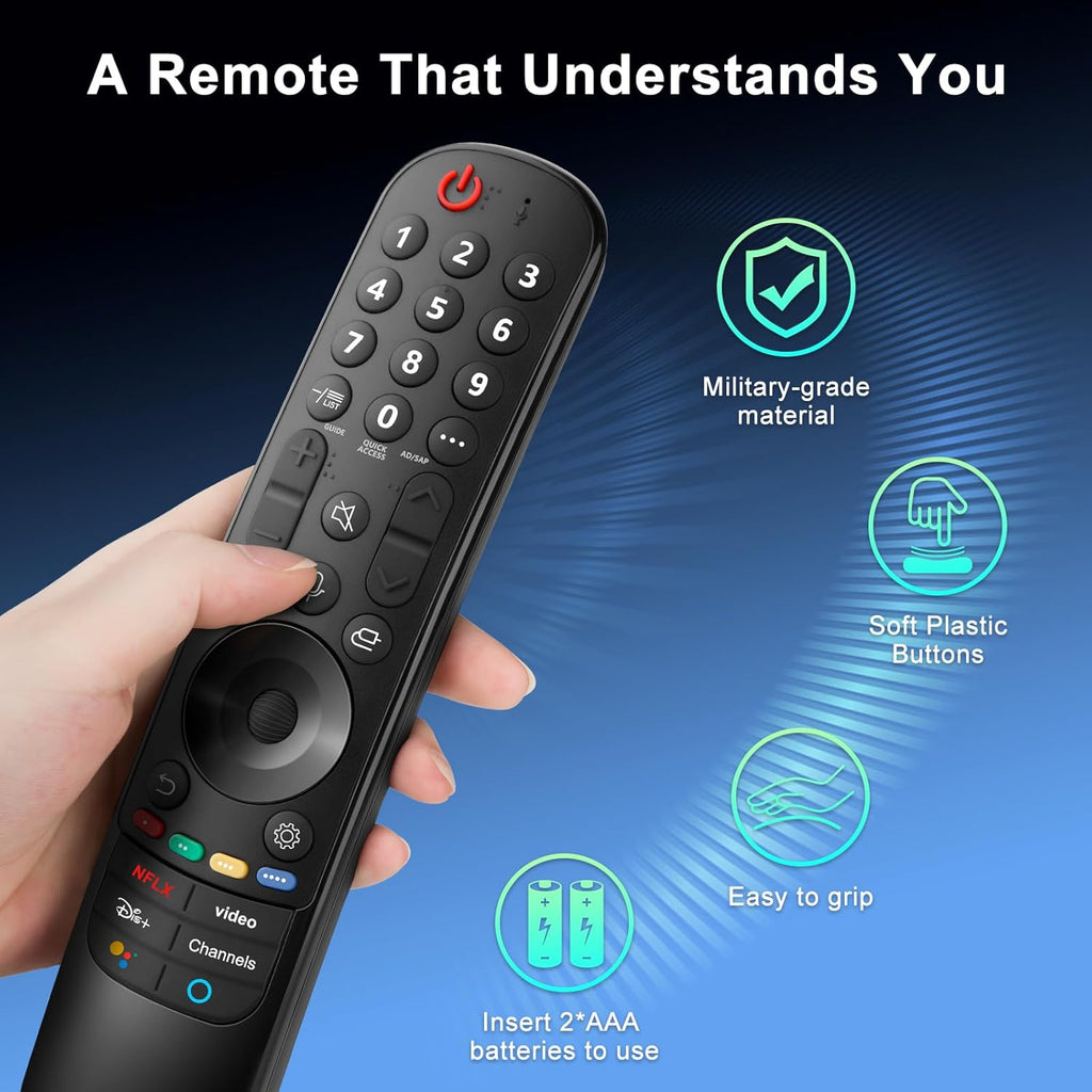 Ultimate Ears Magic Remote for LG-Smart-TV-Remote-Control-Replacement with Pointer and Voice Function,Compatible with LG 2021/2022/2023/2024 UHD OLED QNED NanoCell 4K 8K Smart TV