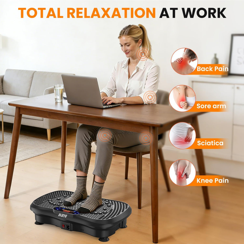 Ultimate Ears Vibration Plate Fitness Platform Exercise Machine Vibrating Shaking Full Body Shaker Workout Vibrate Stand Shake Board Sport for Weight Loss Fat Burner for Gym Home Office