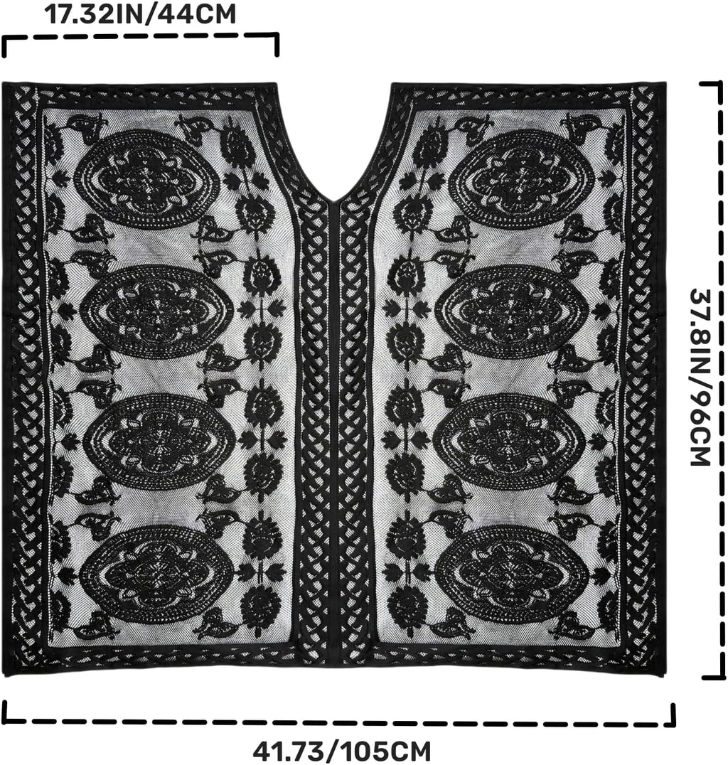 CharJenPro Sexy Elegant Lace Beach Cover Up for Women, Bathing Suit Cover Up, V-Neck Swimsuit Coverup for Poolside, Seaside and Party