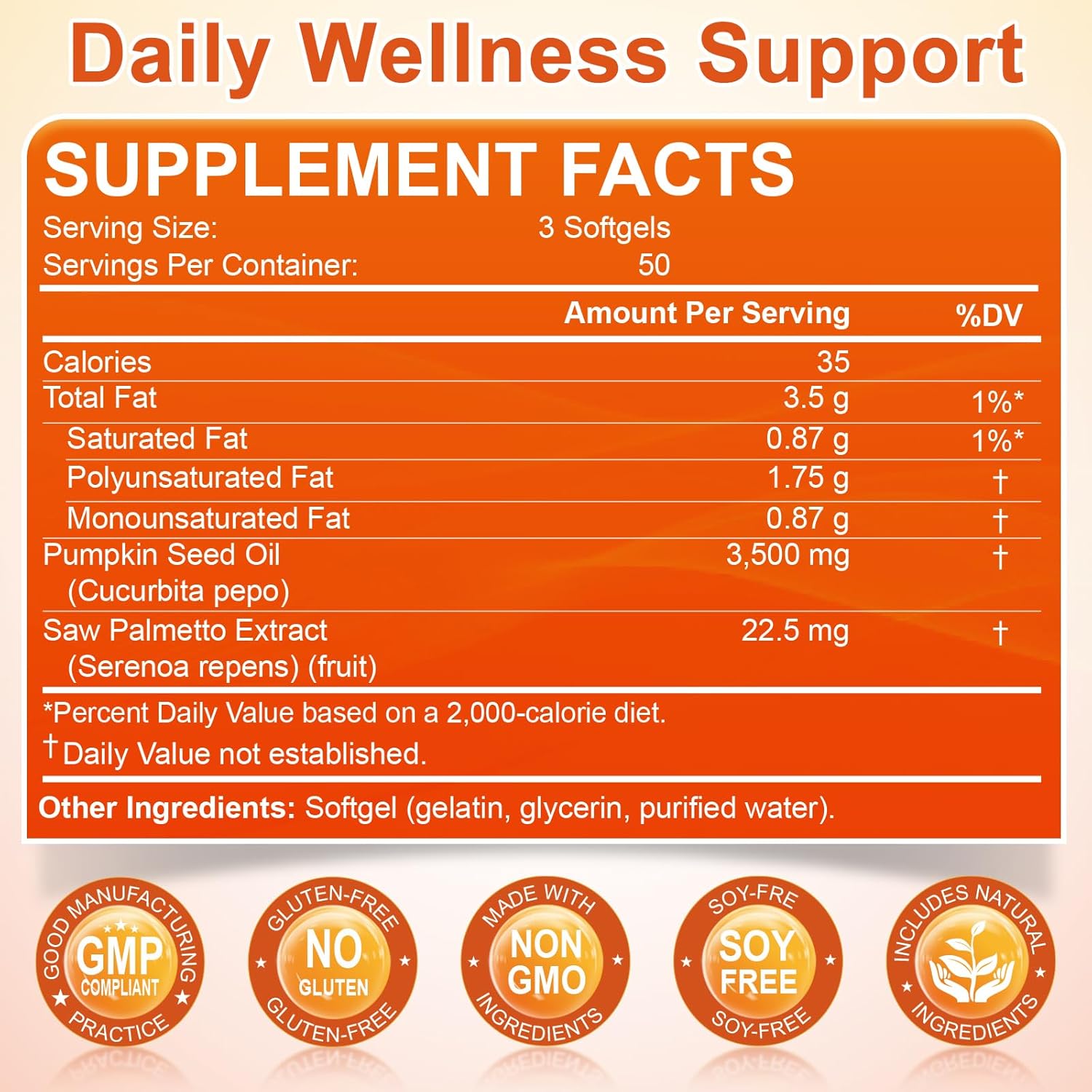 Ultimate Ears Pumpkin Seed Oil with Saw Palmetto, 3500mg Max Strength per Serving, 150 Softgels, Cold-Pressed with Essential Fatty Acids & Phytosterols, Supports Hair, Bladder Prostate Health & Immune