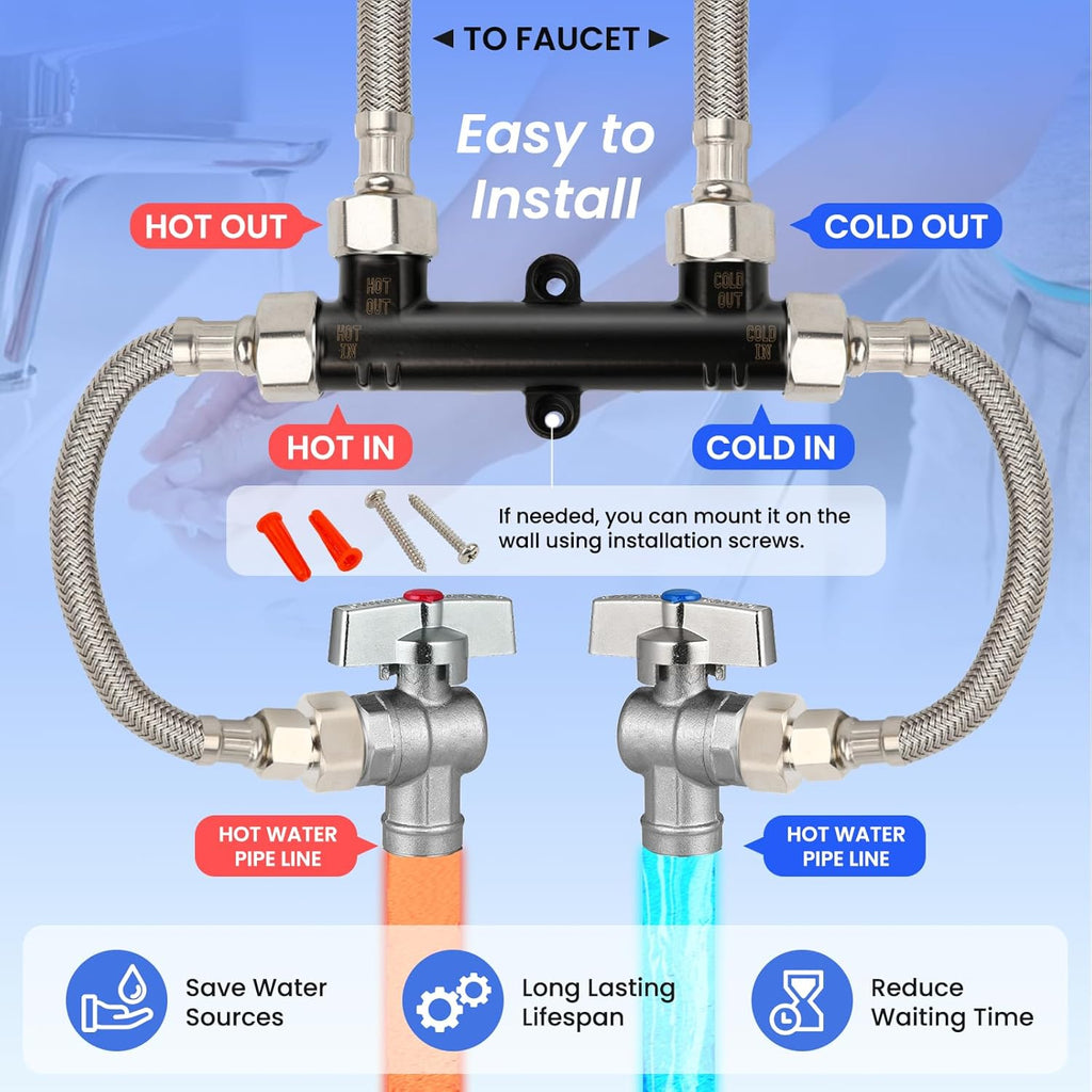 PSIL Upgraded 595926 Sensor Valve: Copper & Electrophoretic Coated - Fit for watts Premier 500800/500805, grundfos up Comfort Series Instant Hot Water Pump System 367010 Thermal Bypass Bridge Valve