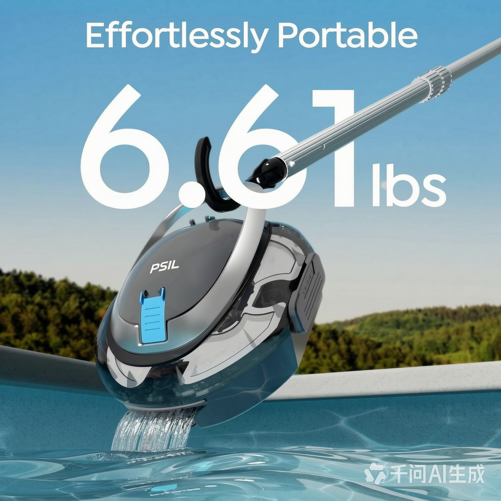PSIL S2 Cordless Robotic Pool Cleaner Dark Gray