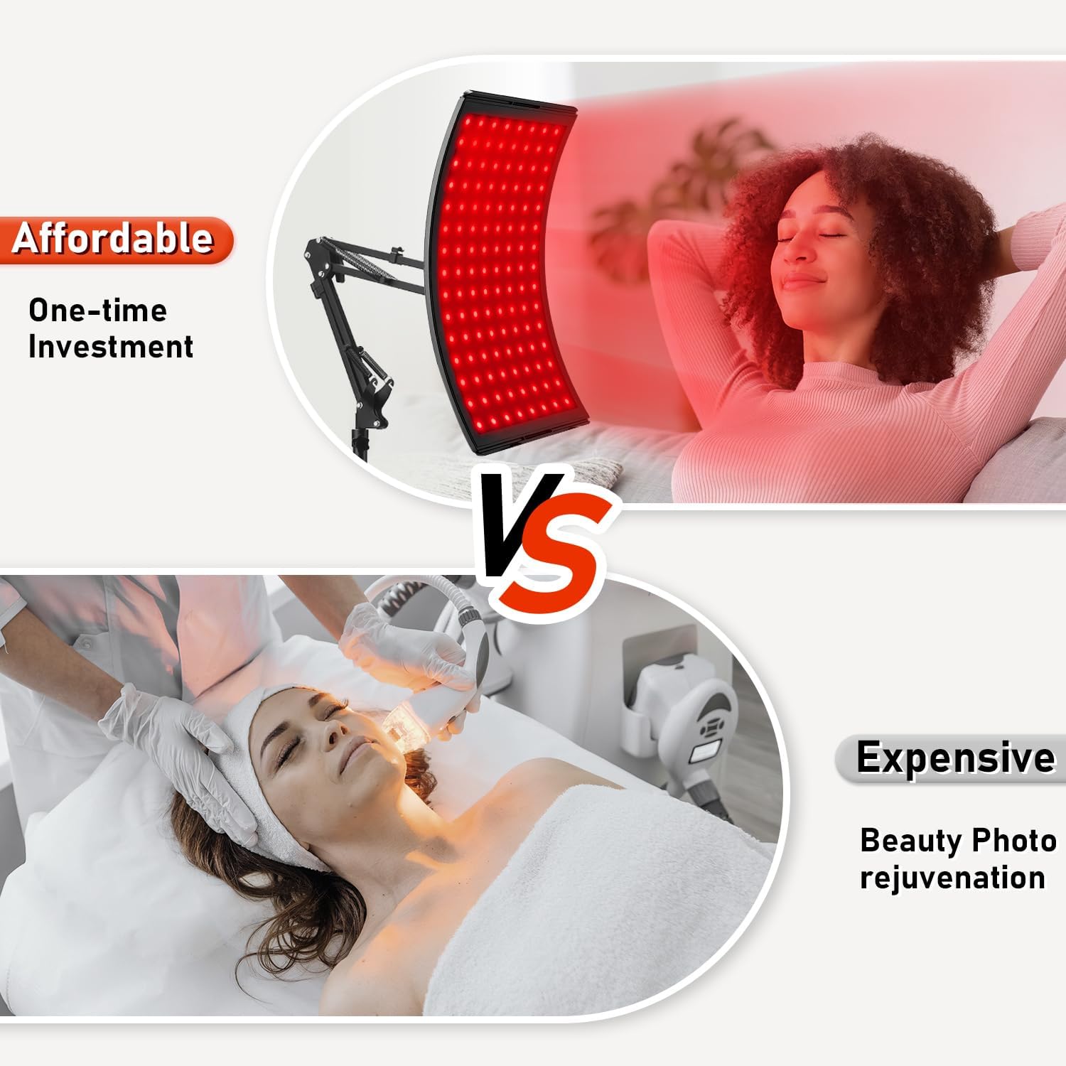 PSIL Red Light Therapy for Face and Body, Red Infrared Light Therapy Lamp with Stand Led 660nm & 850nm Infrared Light Device for Body
