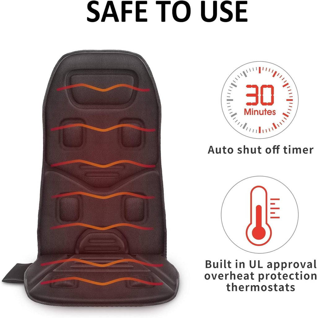 Ultimate Ears Vibration Back Massager Seat Cushion with Heat,Father Day Dad Gifts for Men,10 Motors Massage Chair Pad,Chair Massager for Pain Relief at Office/Home, Father Day Gift