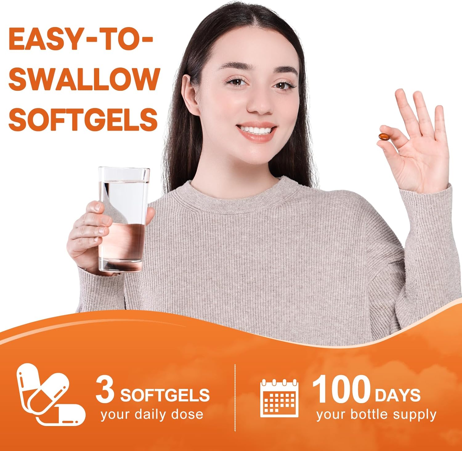 Ultimate Ears Pumpkin Seed Oil with Saw Palmetto Capsules, 3000mg/serving, 300 Softgels | Cold Pressed, Pure Virgin Oil, Essential Fatty Acids & Phytosterols | Supports Hair, Urinary, Bladder & Prostate Health
