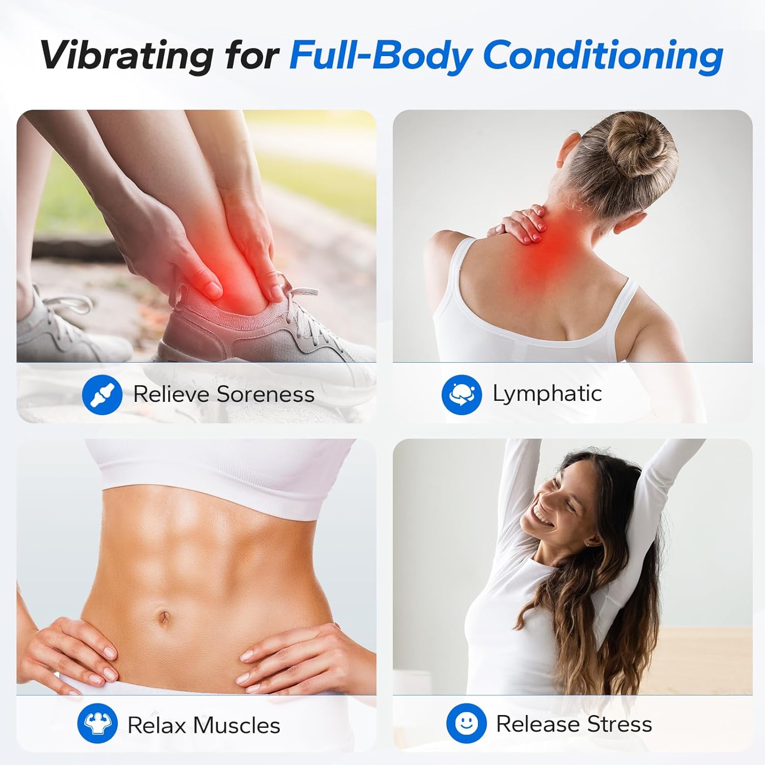 Ultimate Ears Vibration Plate Exercise Machine, Whole Body Workout Equipment for Women, Bluetooth and Silicone Pedal, Vibration Plate with Auto Mode, Vibrate Fitness Platform for Home