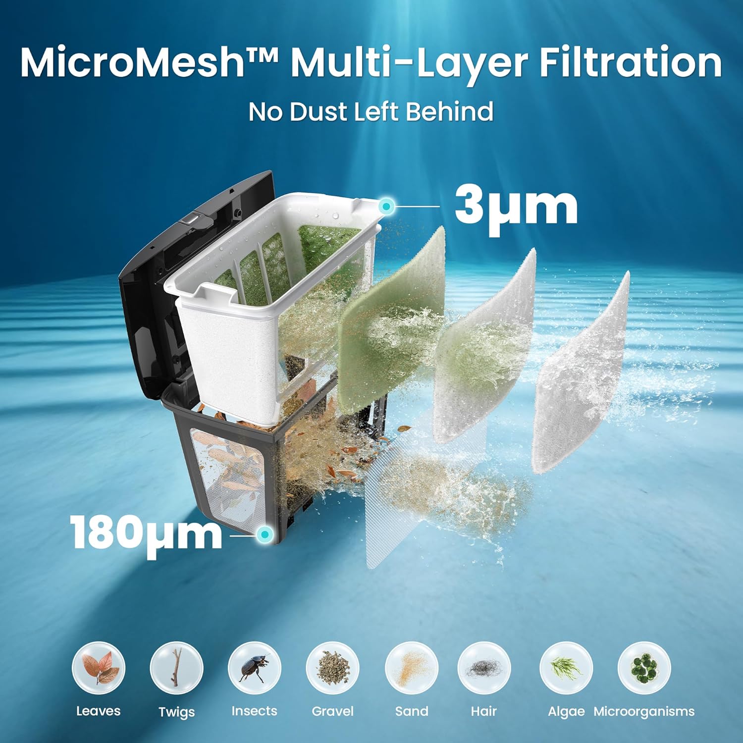 PSIL Scuba V3 AI Vision Cordless Robotic Pool Cleaner, Include Wireless Charging Dock, Smart Waterline Parking & Featherlight Design, Micromesh Multi-Layer Filtration, Grey