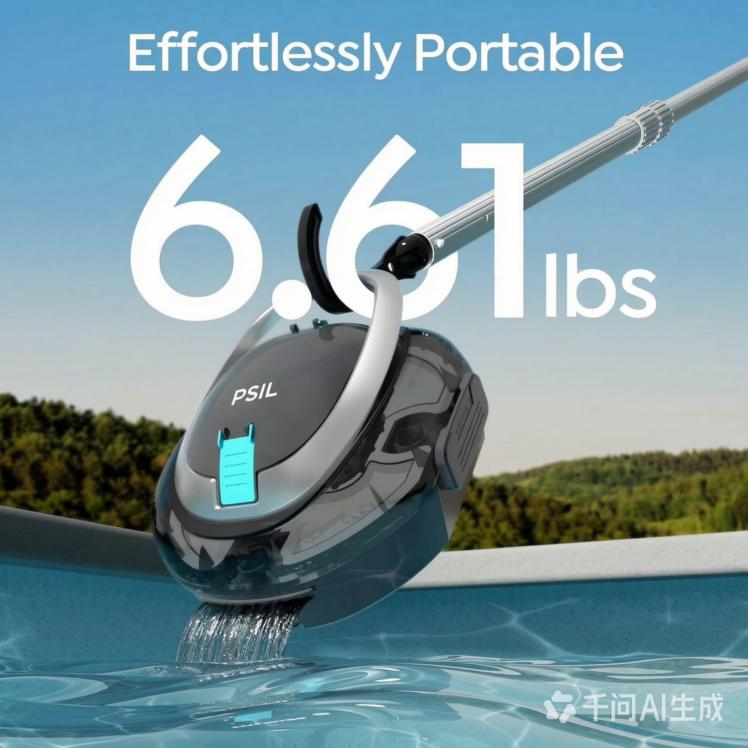 [2026 New] PSIL  S2 Robotic Pool Cleaner – Dual-Layer Filtration, 90-Min Runtime, Powerful Cordless Pool Vacuum for Above-Ground & Flat Pools, Efficient Debris Removal & Auto-Parking Design