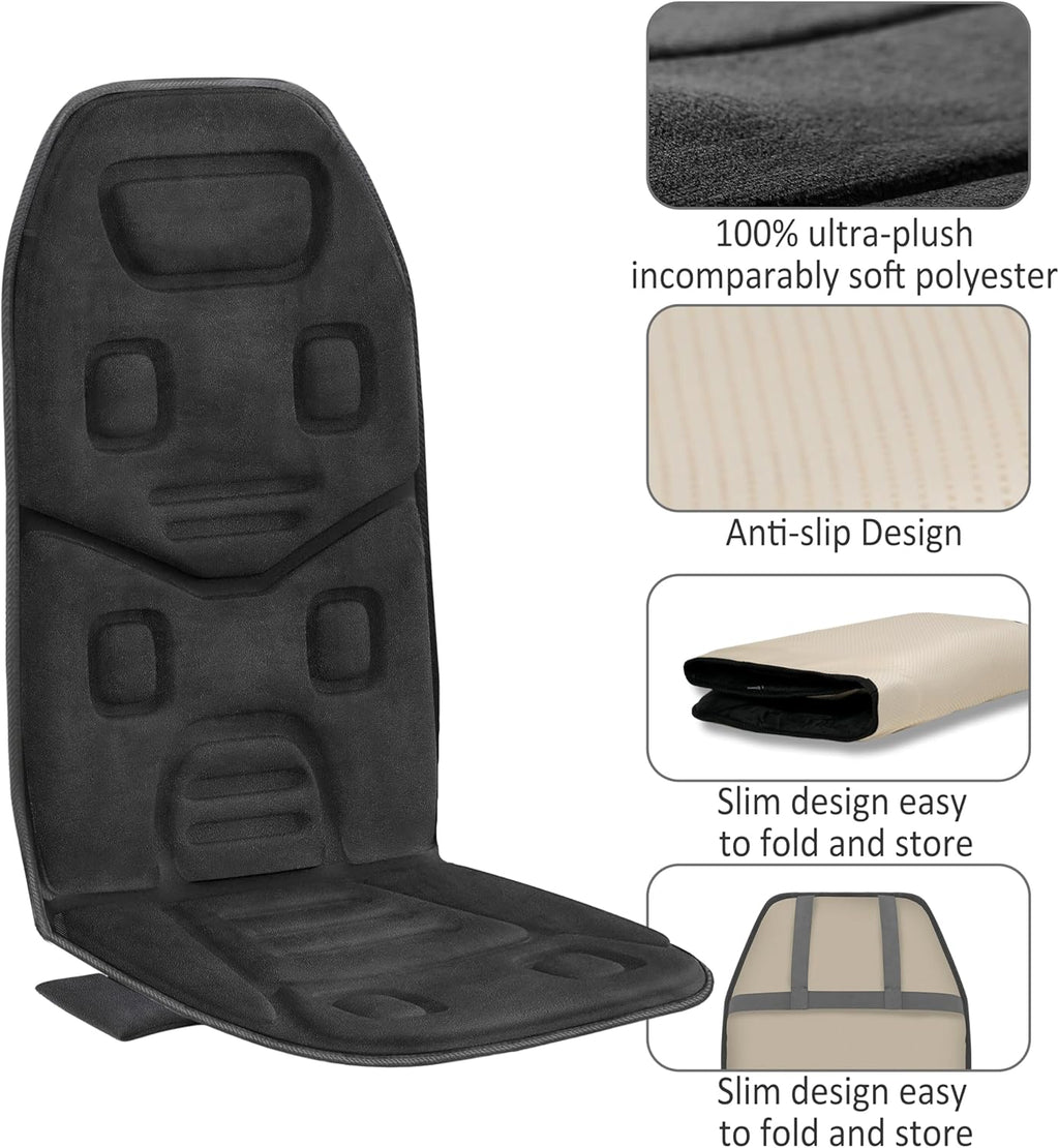 Ultimate Ears Vibration Back Massager Seat Cushion with Heat,Father Day Dad Gifts for Men,10 Motors Massage Chair Pad,Chair Massager for Pain Relief at Office/Home, Father Day Gift