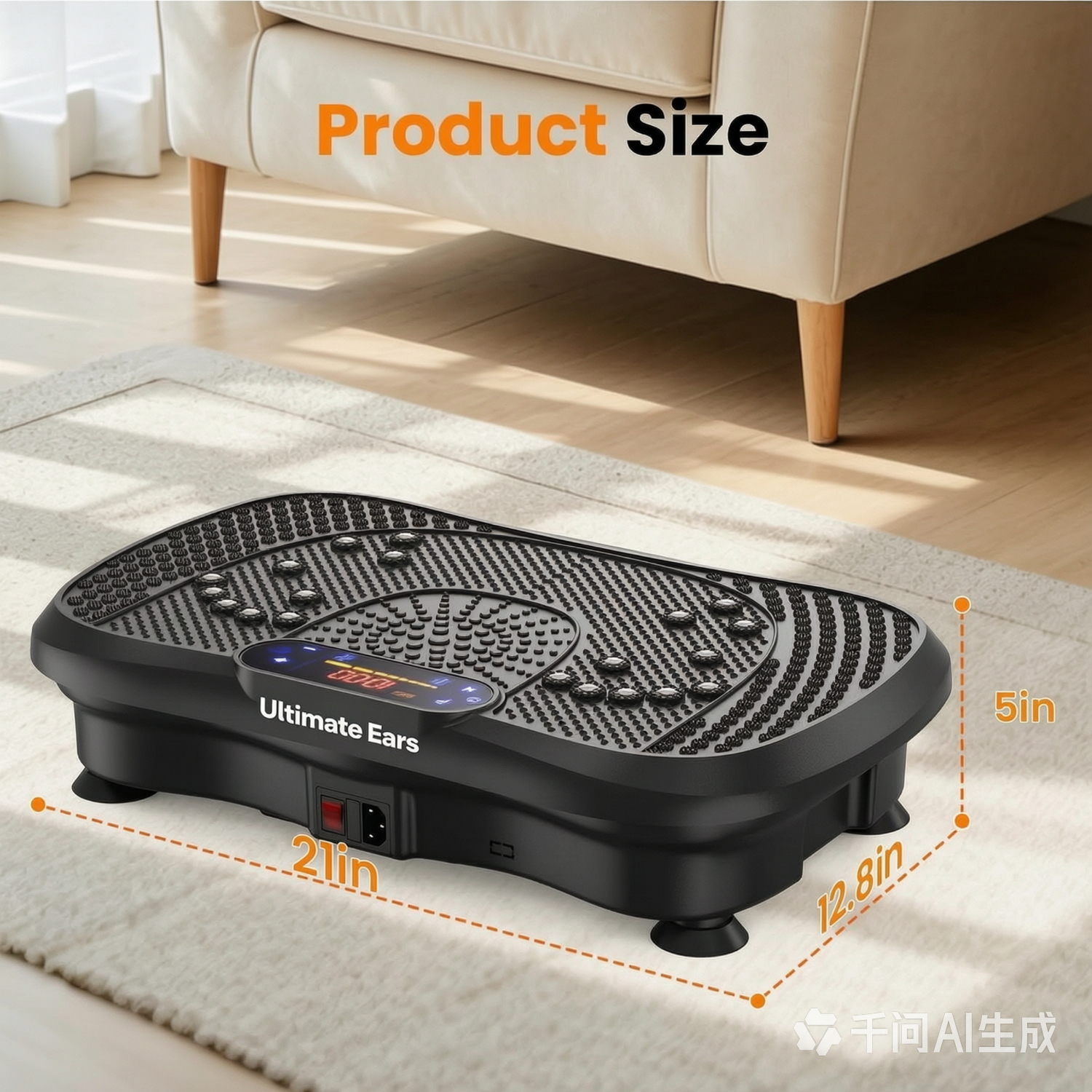 Ultimate Ears Vibration Plate Fitness Platform Exercise Machine Vibrating Shaking Full Body Shaker Workout Vibrate Stand Shake Board Sport for Weight Loss Fat Burner for Gym Home Office