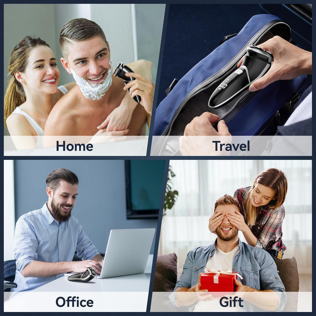 Men's Electric Shaver - Ultimate Ears Corded and Cordless Rechargeable 3D Rotary Shaver Razor for Men with Pop-up Sideburn Trimmer Wet and Dry, IPX7 Waterproof, Plug & Play Visit the PSIL Store