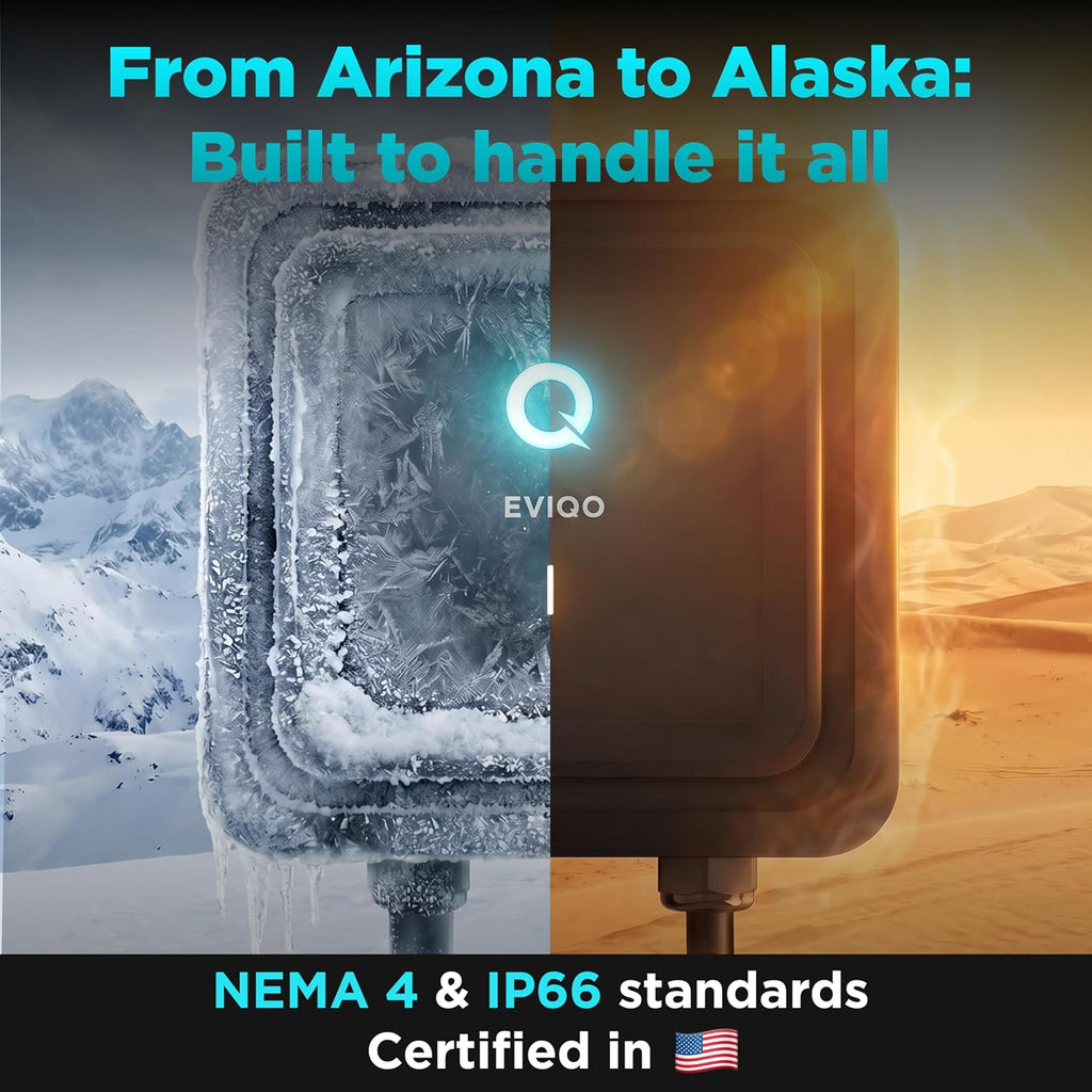 Ultimate Ears Level 2 EV Charger, 40 Amp 240V, J1772 for Non-Tesla EVs, 25ft Cable, WiFi (2.4GHz) Smart App, Weatherproof Indoor/Outdoor (IP66, NEMA 4), UL & ETL Certified, NEMA 14-50 Plug-in, 9.6kW