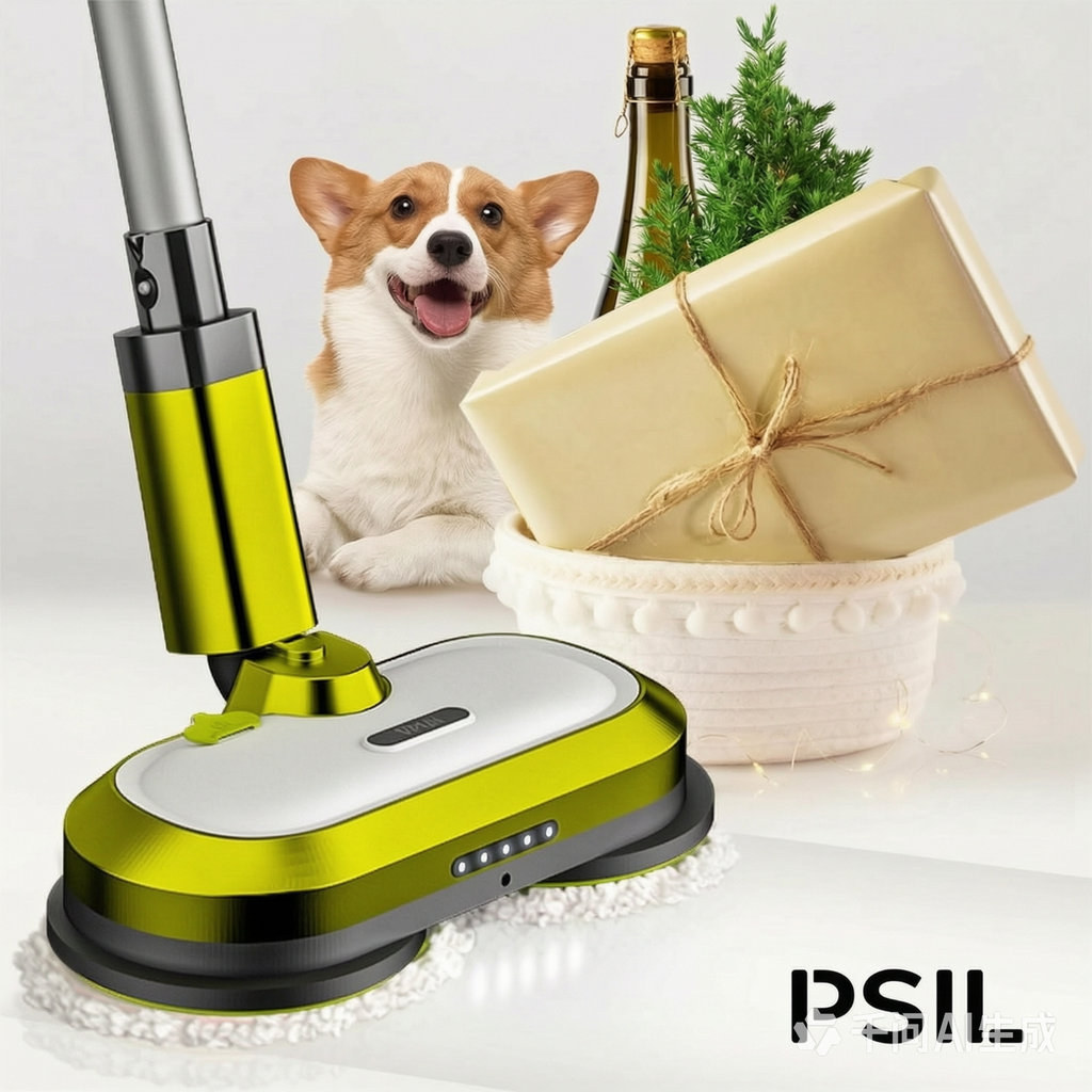 PSILCordless Electric Mop with Water Spray & Detachable Battery, Rechargeable Floor Spin Mop & Scrubber with LED Headlights, Washable Pads, Lightweight for Hardwood Tile Marble Floor Cleaning