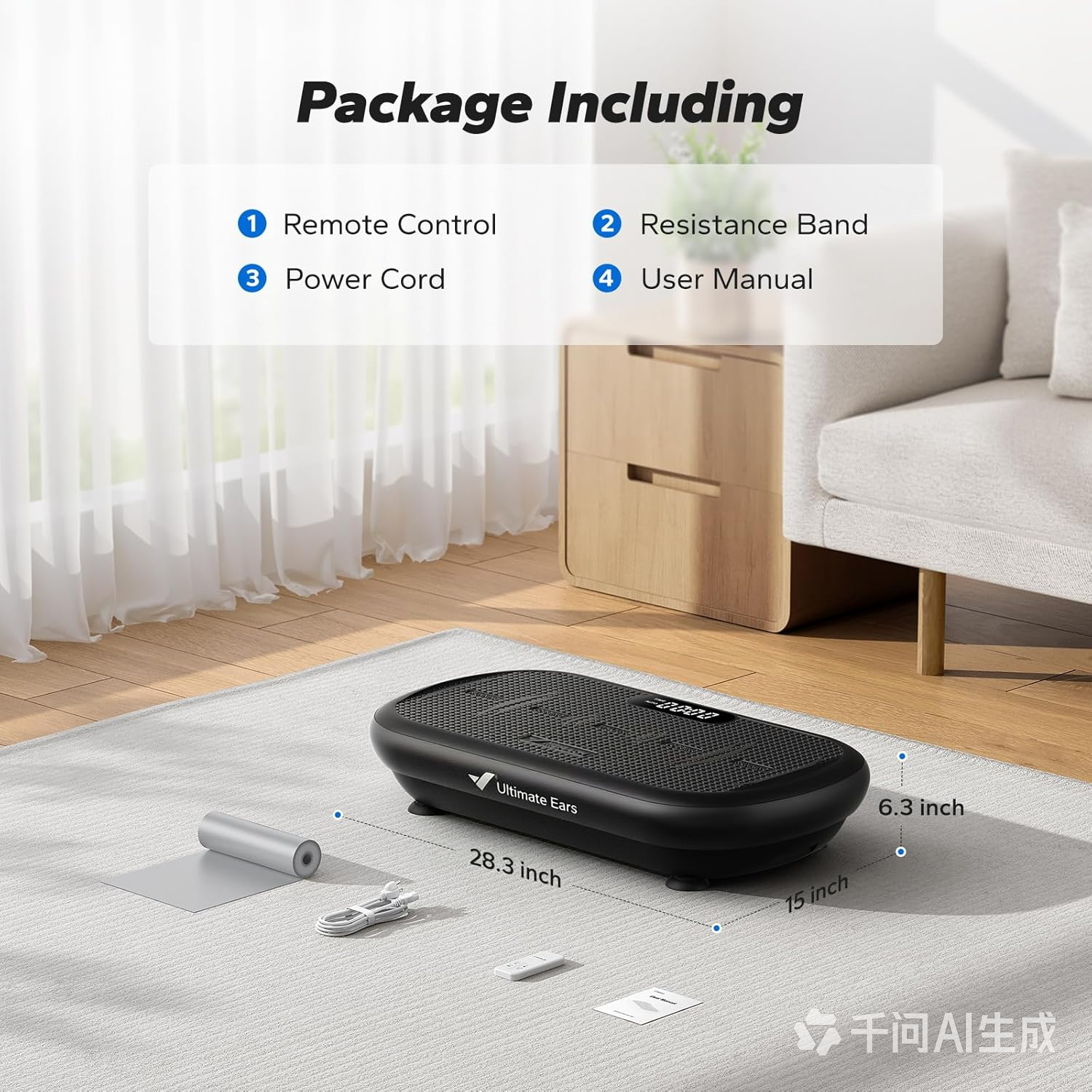 Ultimate Ears Vibration Plate Exercise Machine, Vibration Plate 440 Lbs Capacity, Bluetooth and Silicone Pedal, Stimulate Deep Fat, Vibration Plate for Lymphatic Drainage, Vibrating for Weight Loss